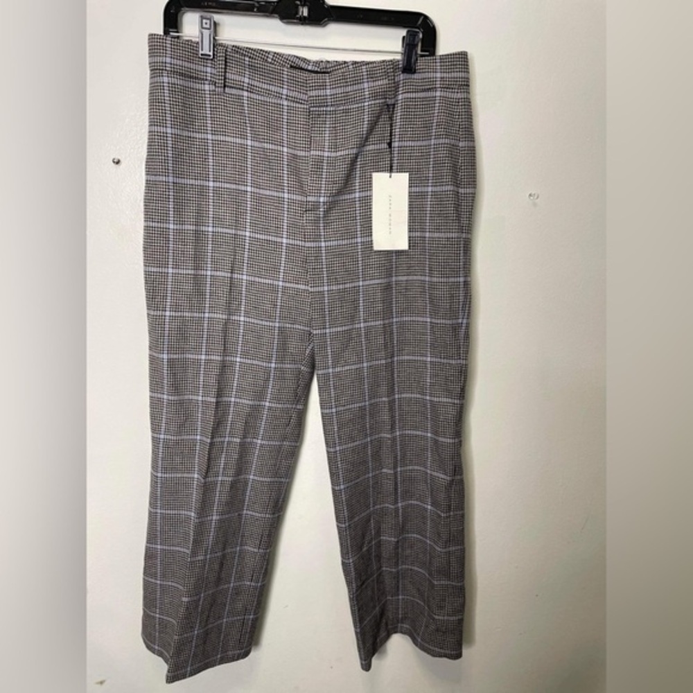 Gray plaid checkered dress pants/trousers‎ size medium Zara